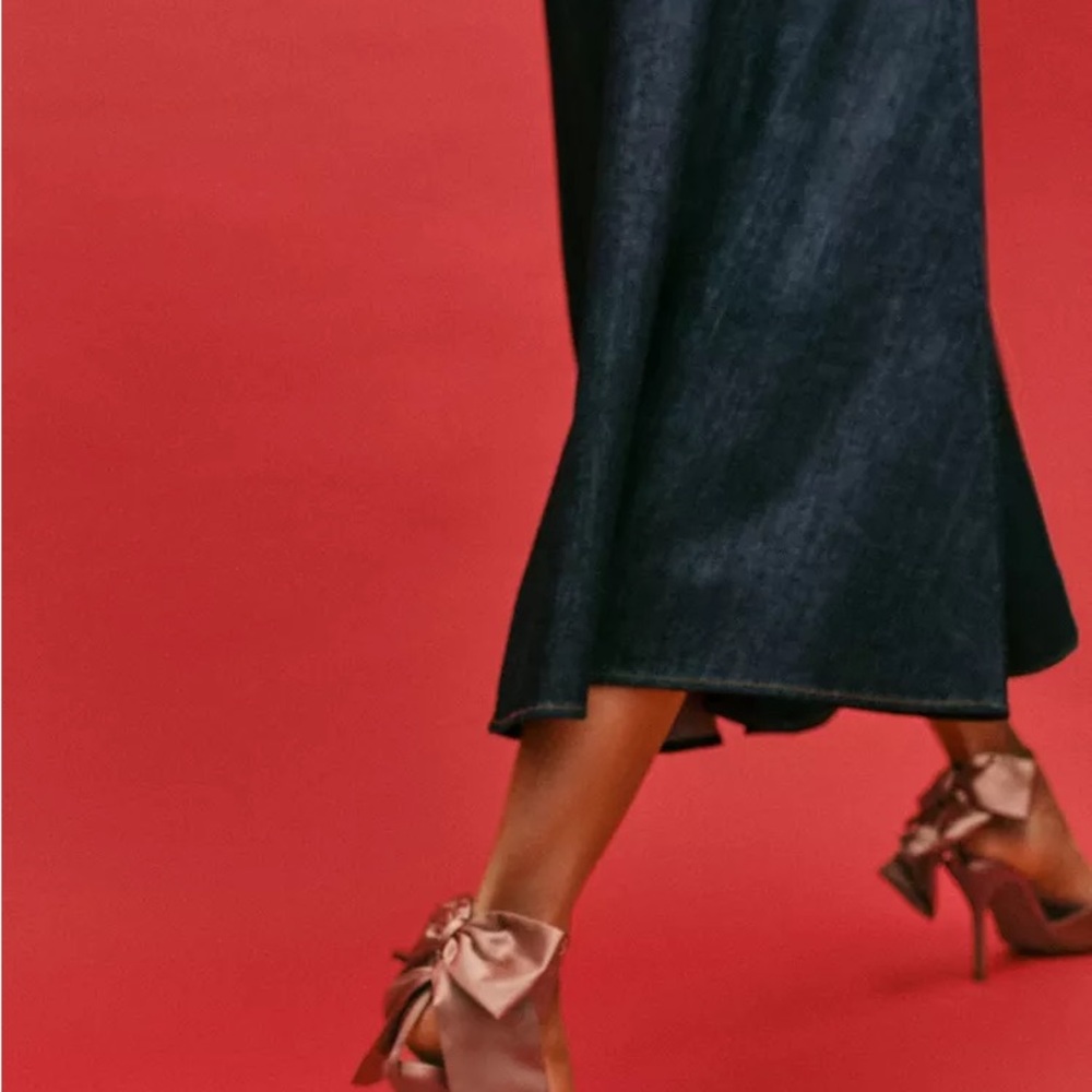 Zara Pink Satin Bow-Tie Stiletto Heels—NEW